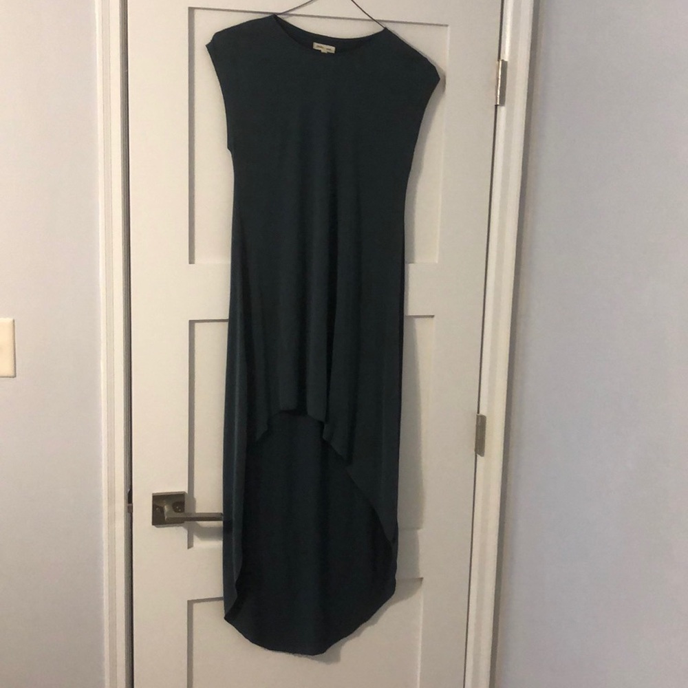 Green high low dress